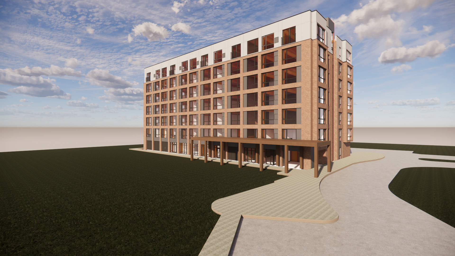 Fast2Frame building exterior rendering